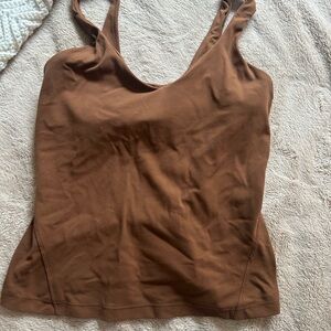 Lululemon Athletica Brown Fitted Sleeveless Tank Top